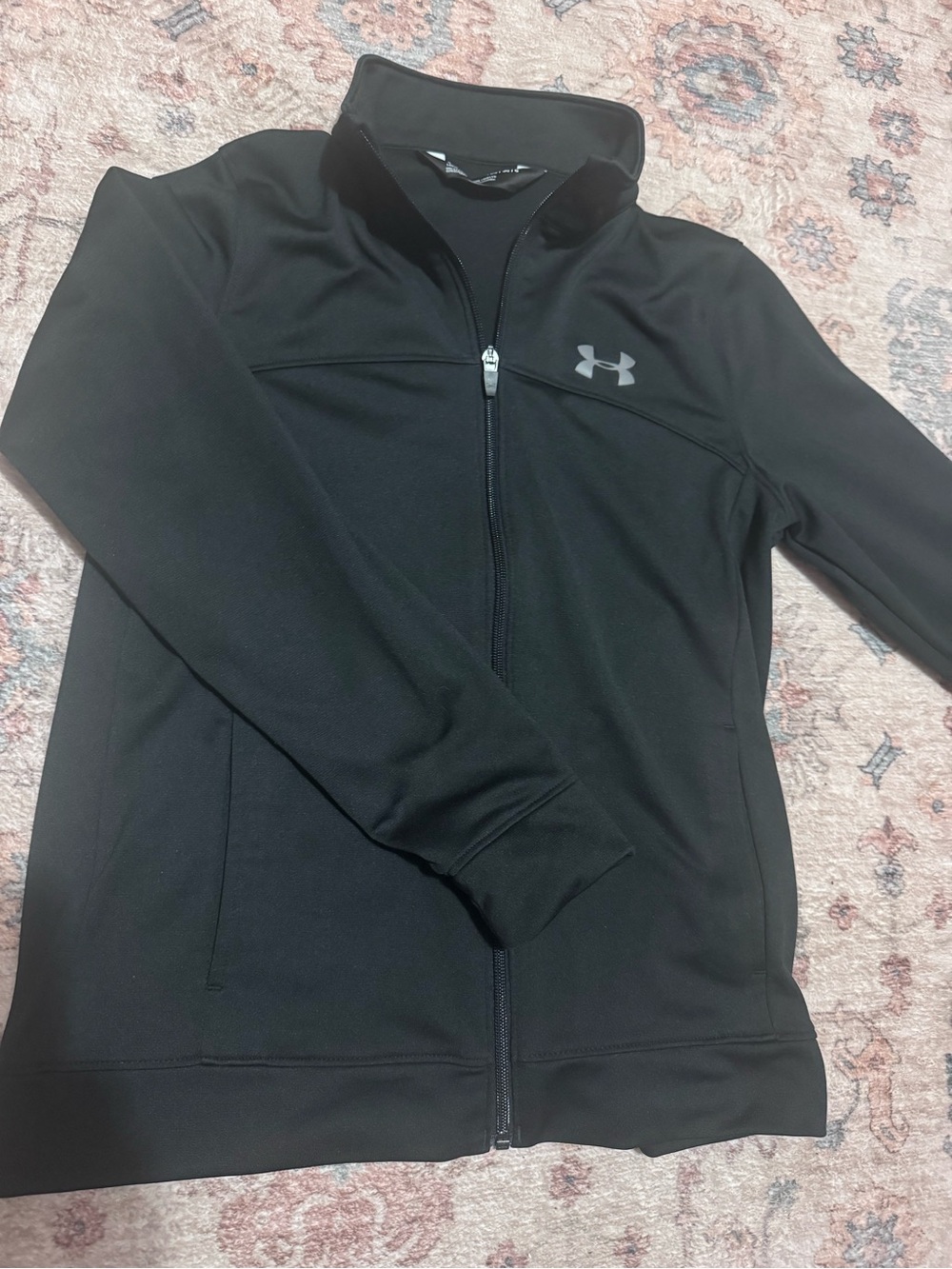 Under Armour Black Full-Zip Track Jacket Youth Large YLG